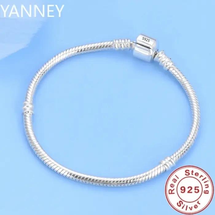 Bracelet en argent Sterling 925 certifié Original pour femmes, marque célèbre, breloques, perles, ch
