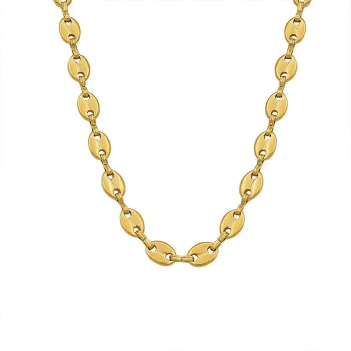 Collier pendentif en forme de grain de café pour femme et homme