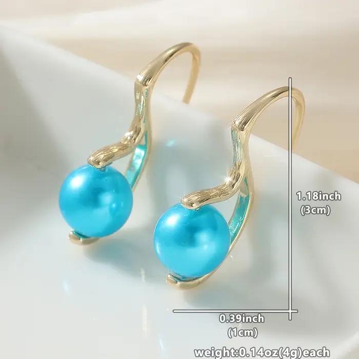 Boucles d'oreilles pendantes irrégulières tendance couleur or pour femmes