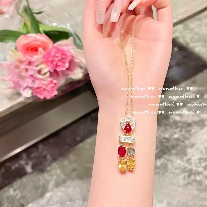 Ensemble de bijoux de luxe en or 18 carats pour femme, collier en cristal, bague, boucles d'oreilles, déclaration de mariage