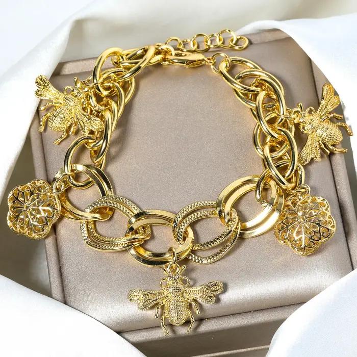 Diana Baby-Bracelets à maillons dorés pour femmes