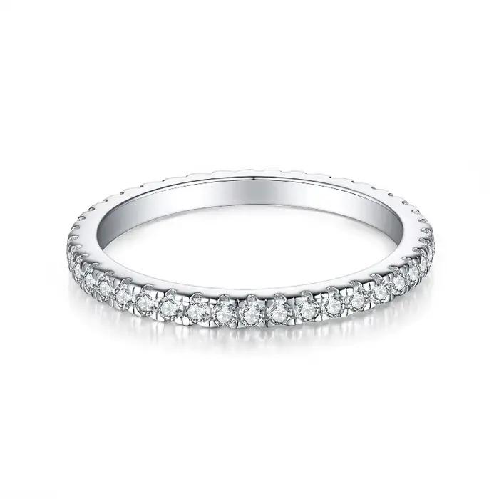 Bague en argent sterling 925 avec moissanite D VVS1, 3 couleurs, pour femme, magnifique bague tendan