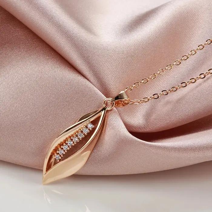 JULYDREAM luxe 585 couleur or boucles d'oreilles collier ensembles brillant Zircon géométrique bijoux pour femmes quotidien fête accessoires de mode