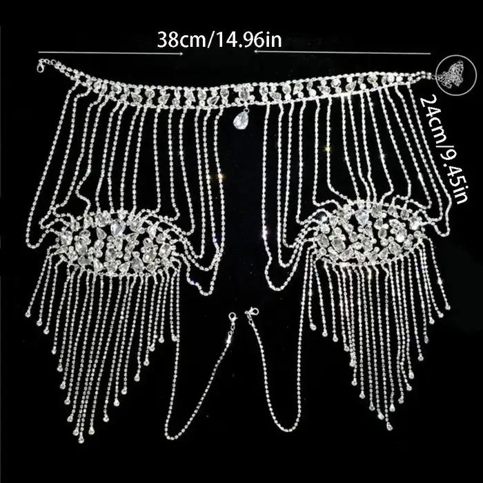 Collier de épaule en strass au design luxueux