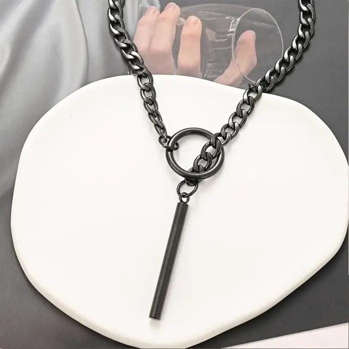 Collier ras du cou en acier inoxydable pour hommes et femmes