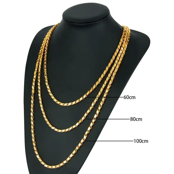 Nigeria mariée mariage Long collier 60-100 cm 21 k plaqué or algérie musulman Vintage corps chaînes