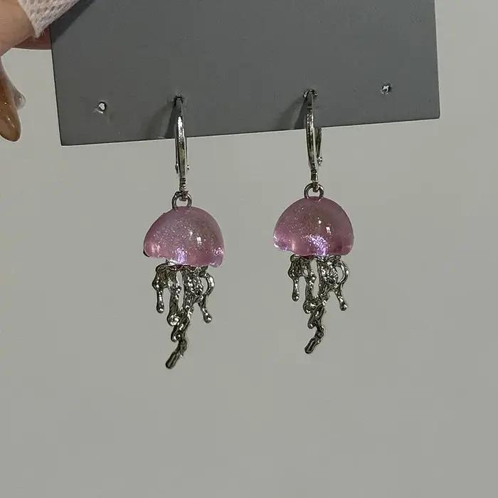Mode argent couleur étoile de mer méduse goutte collier pour femmes Vintage Couple élégant longs glands breloques collier bijoux
