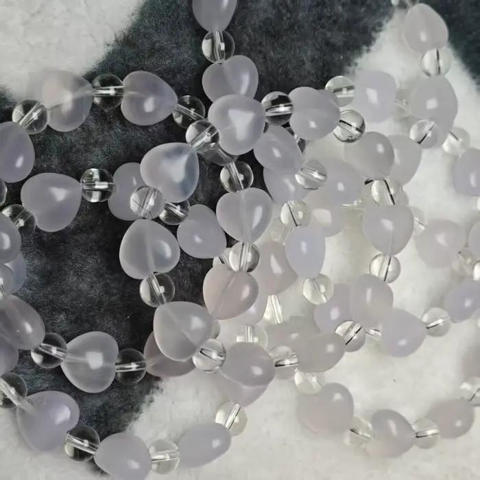 Bracelet en forme de cœur en fluorite violette naturelle A+ perles bijoux romantiques pour femmes occasions spéciales