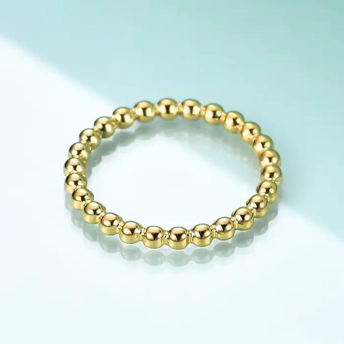 Anneau en acier inoxydable plaqué or 18 carats avec pierre principale colorée pour femmes tracker d'humeur et occasions spéciales