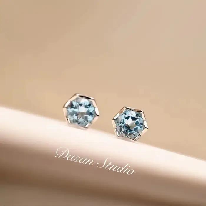 Boucles d'oreilles ITSMOS 925 sterling à la mode étoile topaze naturelle pour femmes occasions spéciales