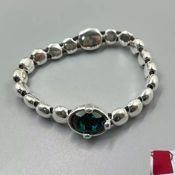 Bracelet Perles Zircon Colorées Scintillantes Tendance Été Unisexe Occasions Spéciales Partie Festival Blanc Rouge Noir Vert