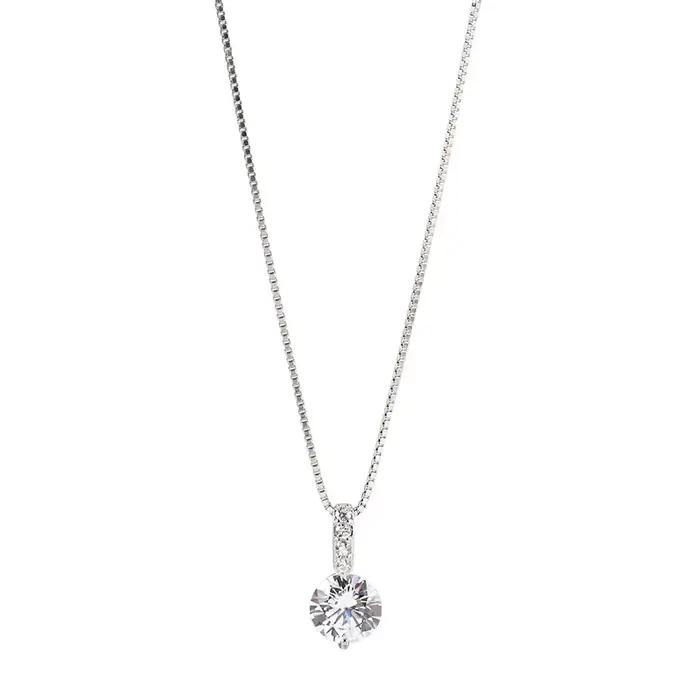 Collier pour femme en argent sterling 925, bijoux de luxe avec zircon rond, qualité supérieure, bijoux exquis Money 925