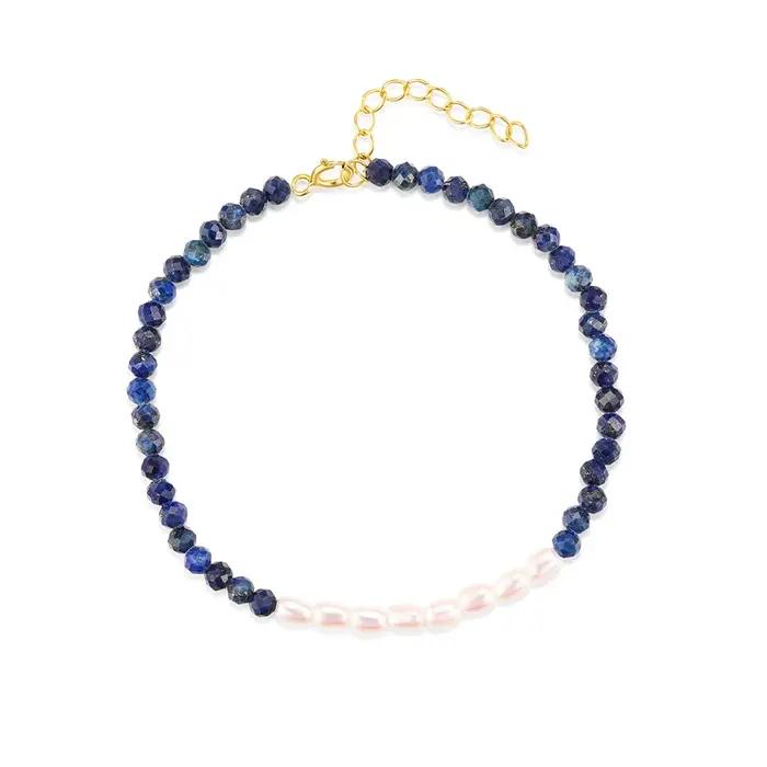 CANNER – Bracelet en pierre bleue et or pour femmes