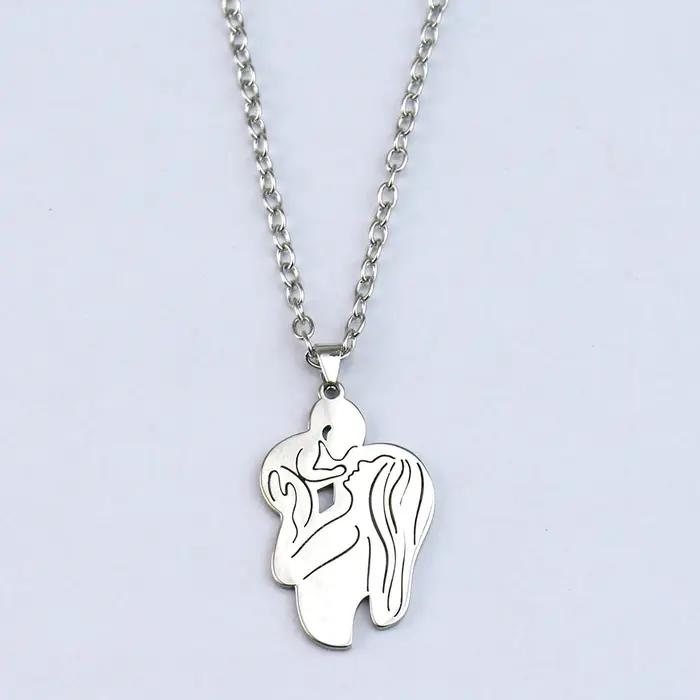 Collier maman et bébé famille bébé enfant naissance fête des mères cadeau pour maman femmes or argen