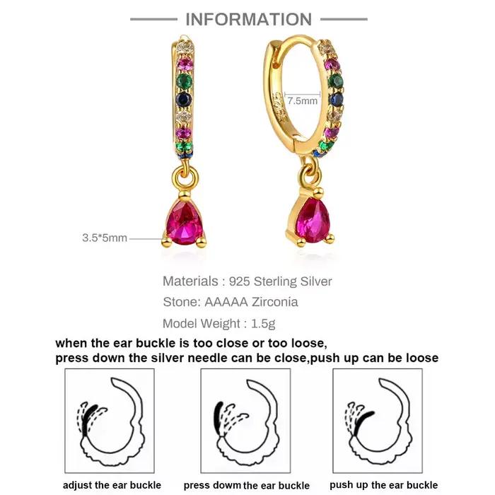 BOAKO cerceaux Piercing 925 boucles d'oreilles en argent Sterling