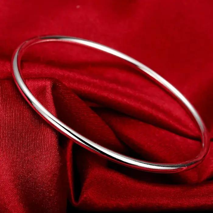 Bracelets en argent Sterling 925 pour femmes, breloques mignonnes ouvertes, bijoux à la mode, taille