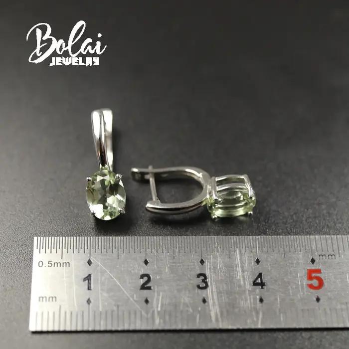 Boucle d'oreille en argent sterling 925 sertie d'améthyste verte naturelle élégante pour femmes occasions spéciales anniversaire quotidien