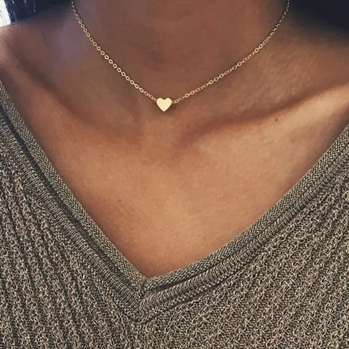 JOStar-Collier ras du cou en or et argent pour femme