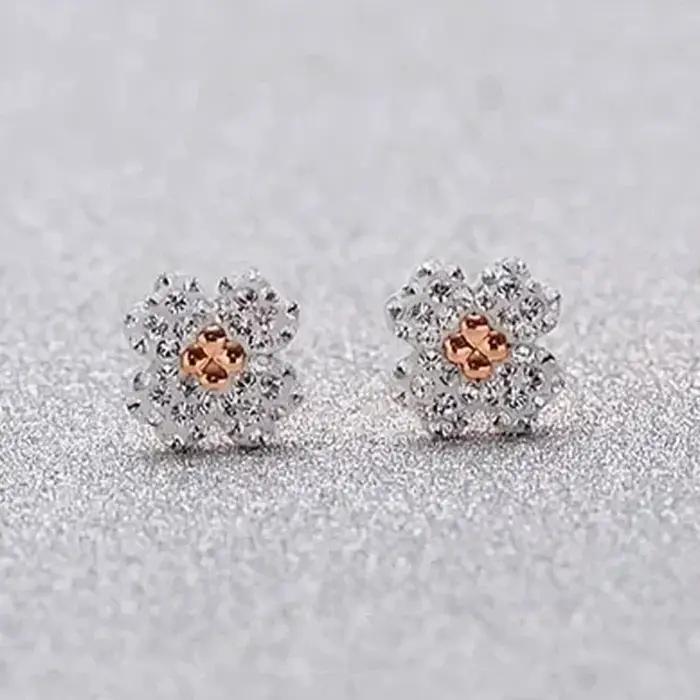 Ensemble de bijoux fins originaux en forme de fleur éternelle, breloques, trèfle, collier, bague, Br