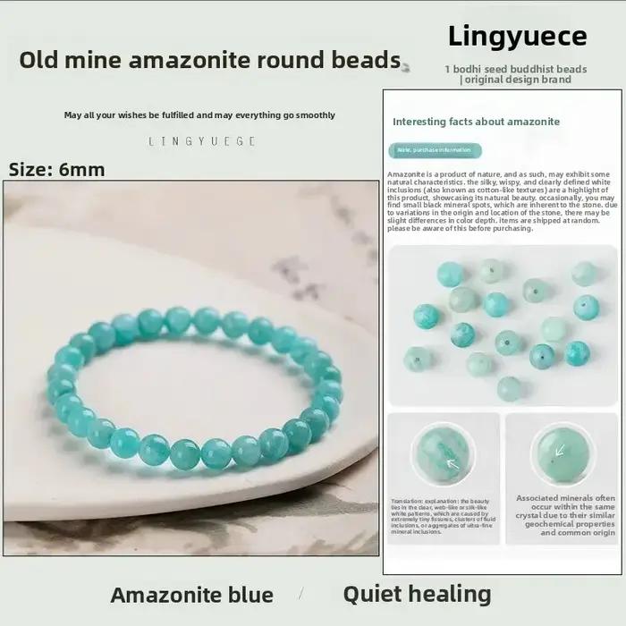 Bracelet en Amazonite naturelle pour femmes