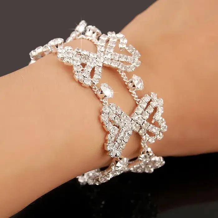 Bracelet en argent 925 et cristal de zircone AAAAA pour femmes, bijoux de luxe de soirée