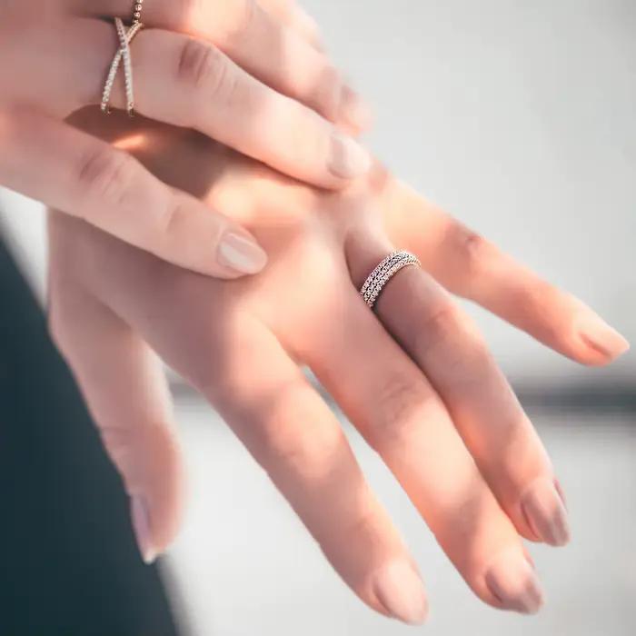 Eavva – bague empilable plaquée or 14K pour femmes