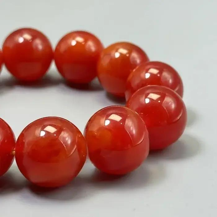 Bracelet de perles rouges rares pour hommes et femmes, modèles populaires
