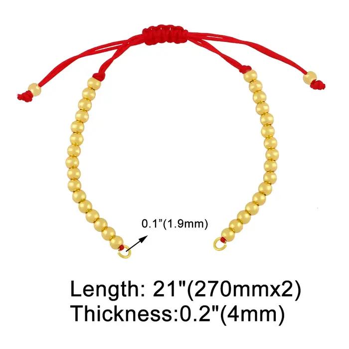 OCESRIO perles à la mode Bracelet corde chaîne cuivre plaqué or