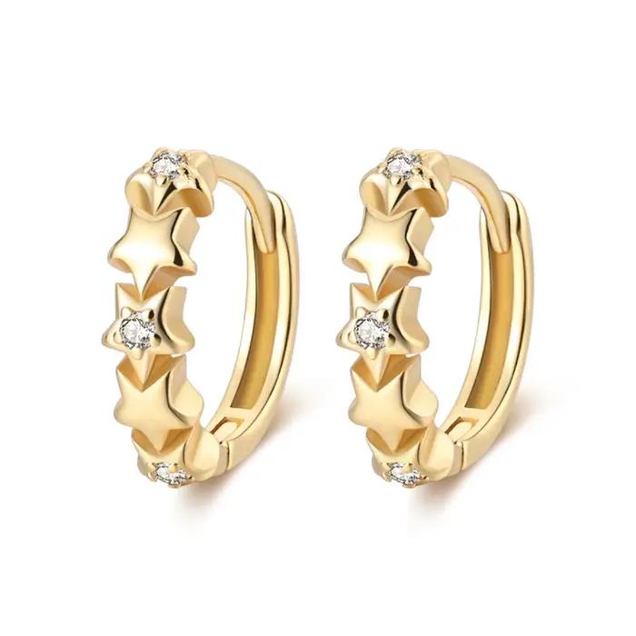 Boucles d'oreilles à clous Pandach 925 zirconium papillon étoile romantique pour femmes occasions spéciales anniversaire mariage cérémonie d'engagement fête de Noël cadeau