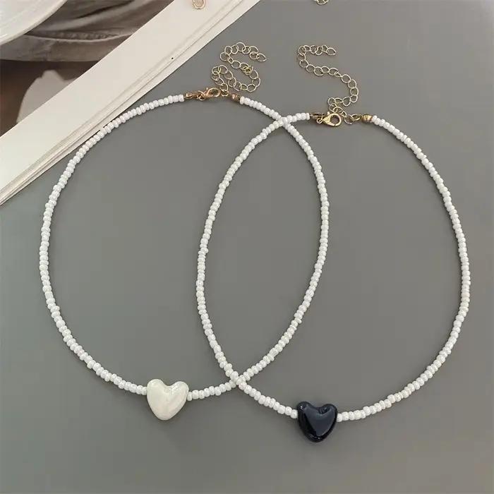Collier ras du cou en céramique pour femmes et filles