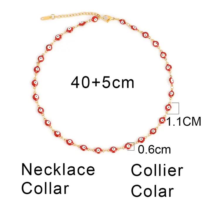Collier en acier inoxydable 316L couleur or chaîne colorée bijou de mode punk pour femmes occasions spéciales