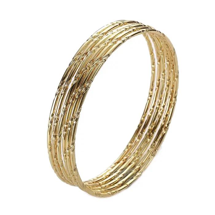 Bracelets pour femmes mode plaqués or couleur argent big bangle wire fil rond design tracker d'humeur élégants cadeaux occasions spéciales