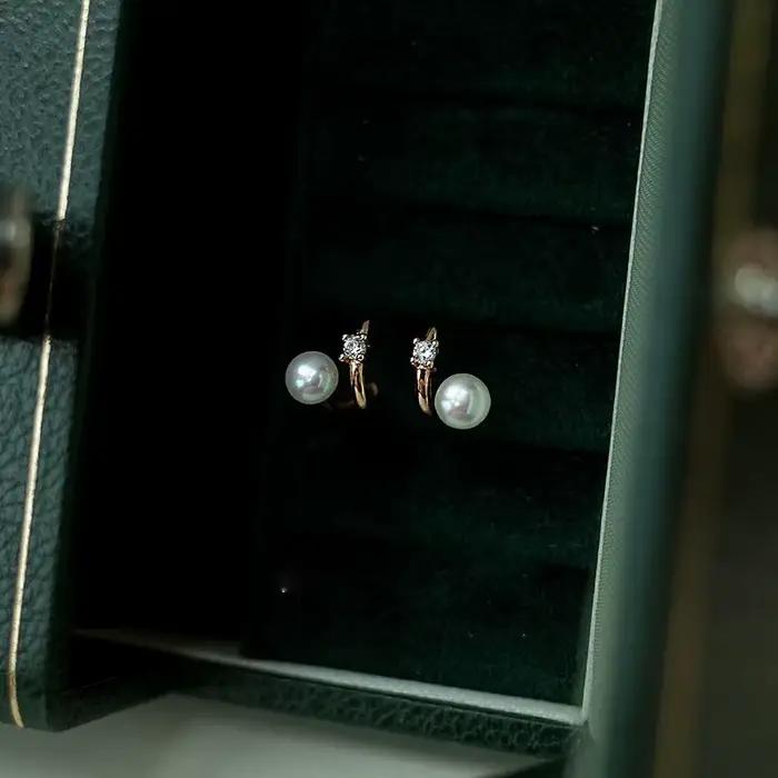 ANENJERY – boucles d'oreilles en perles de Zircon pour femmes, lignes torsadées, Vintage, Design de Niche française, bijoux simples, cadeaux, vente en gros