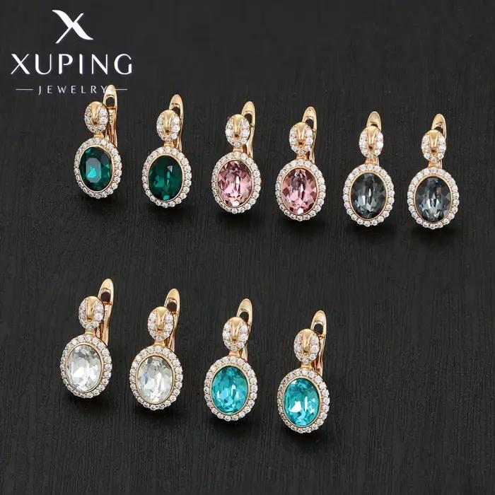 Boucles d'Oreilles Créoles en Cristal pour Femmes Style Décontracté Occasions Spéciales Cadeau Anniversaire
