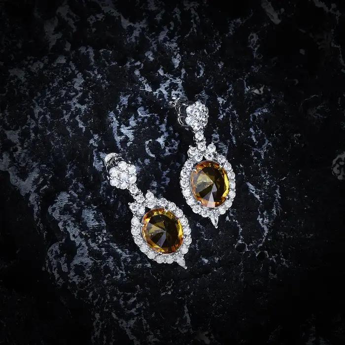 Nouvel ensemble luxueux de bijoux en rubis et zircon AAAA