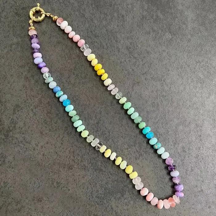 Collier Long bohème arc-en-ciel
