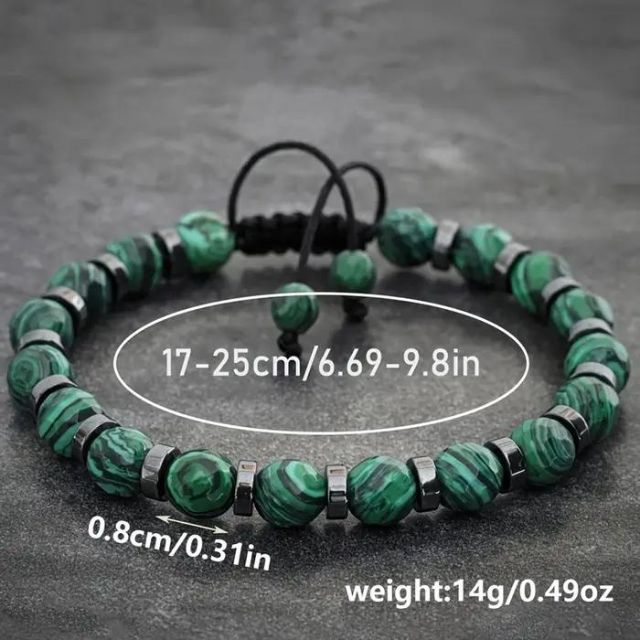 Bracelet en Malachite à la mode