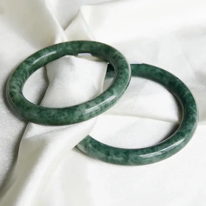 Bracelet en jade véritable pour femme élégant avec pierres précieuses occasion anniversaire style classique design géométrique cadeau spécial