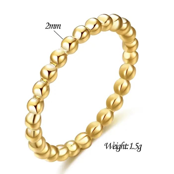 Anneau en acier inoxydable plaqué or 18 carats avec pierre principale colorée pour femmes tracker d'humeur et occasions spéciales