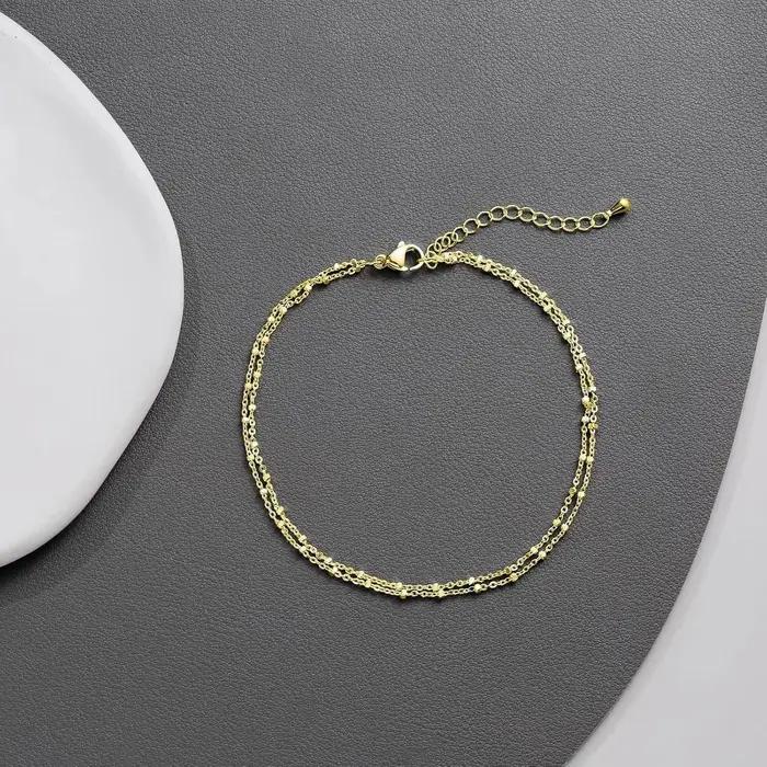Bracelets de cheville en or et plaqué argent pour femmes style moderne perles imperméables occasions spéciales