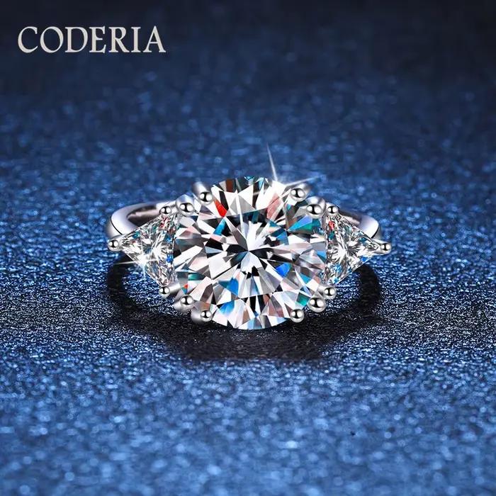 Bague en mousseline de luxe en argent 925 sertie de moissanite VVS1 pour femmes occasions spéciales fiançailles mariage anniversaire