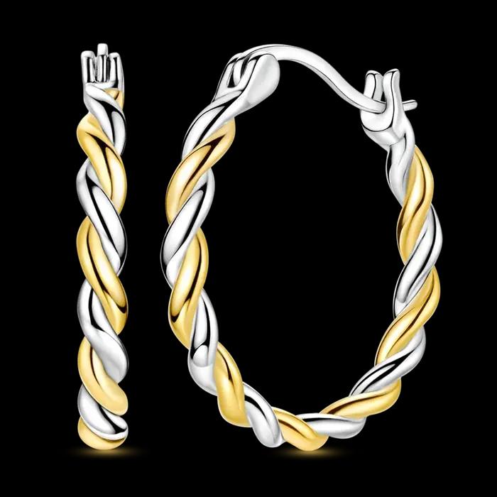 Boucles d'oreilles originales en argent Sterling 925, en or, en forme de cœur, Triangle, cerceau pour adolescentes, femmes, bijoux fins de fête