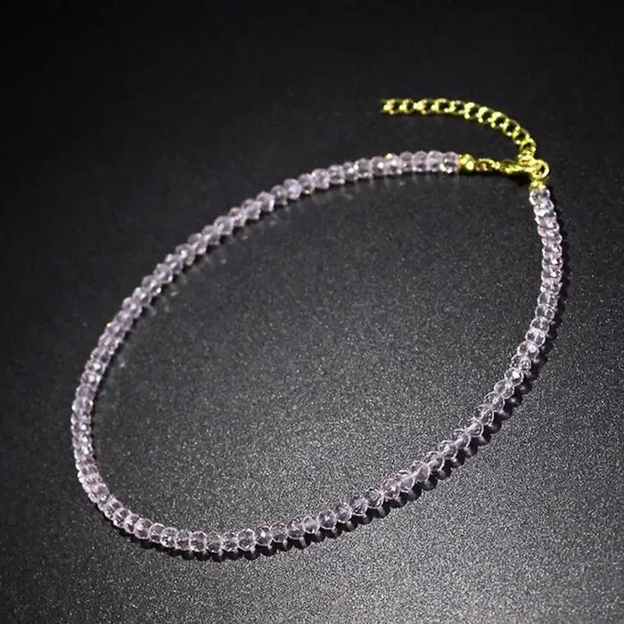 Collier court de perles noires simples pour femmes