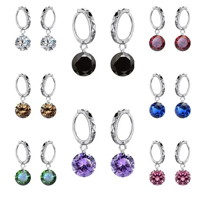 Boucles d'oreilles personnalisées en argent regardé 925 pour femmes