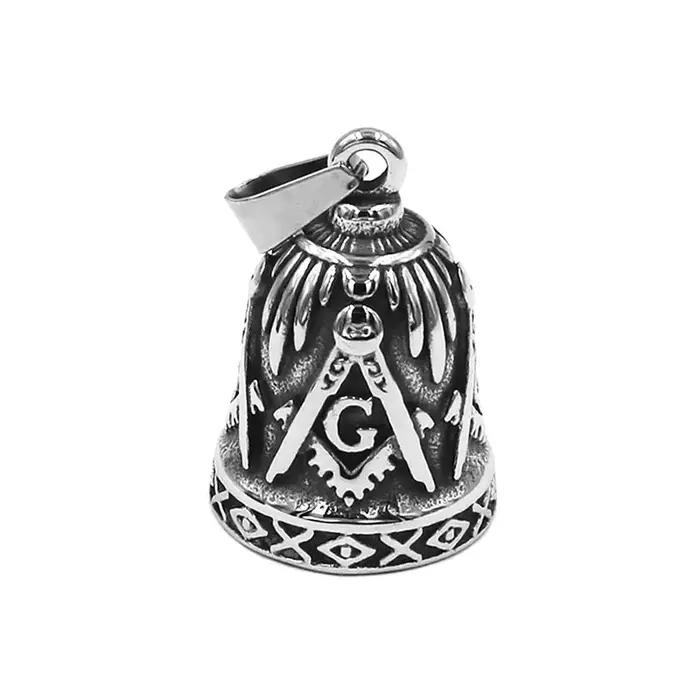 Pendentif Cloche Motard Aigle Live To Ride Acier Inoxydable Pour Hommes Occasions Spéciales Caractéristiques Uniques