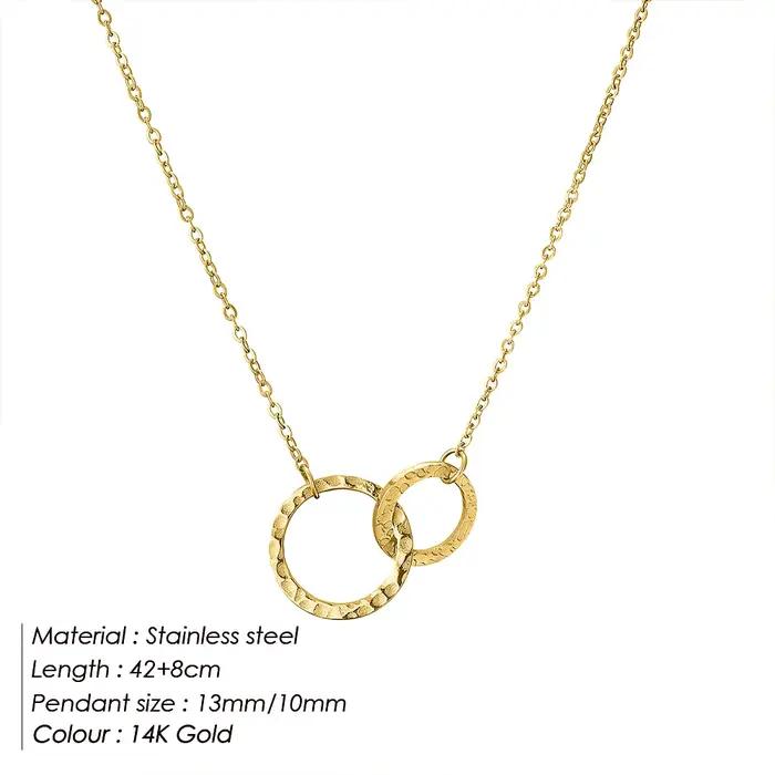 EManco – collier de Style minimaliste plaqué or 14 carats