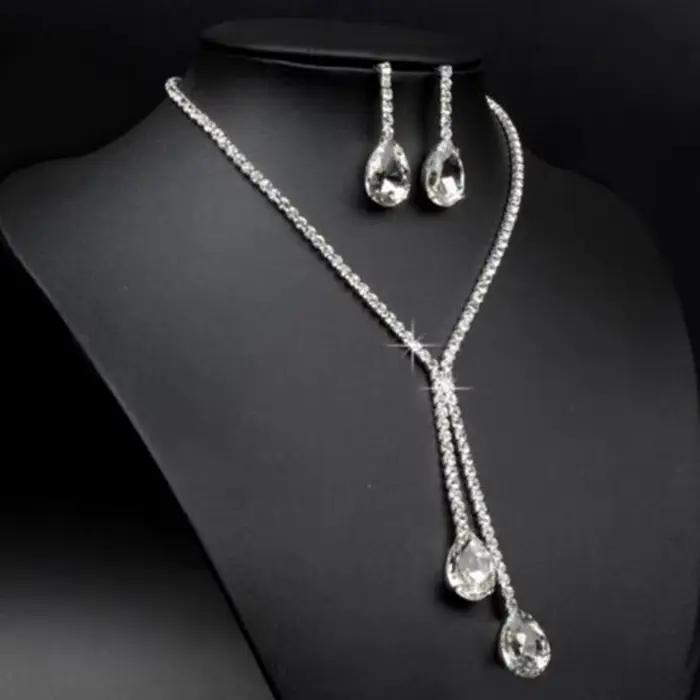 JOWater Dstress- Ensembles de bijoux de luxe simples pour patients de mariage