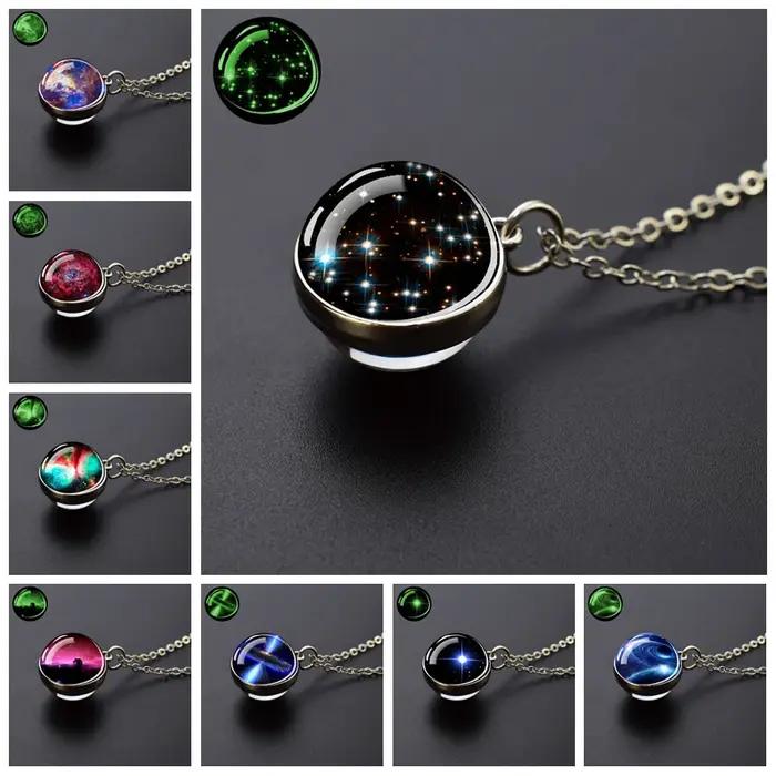 Collier boule de verre de nébuleuse de galaxie