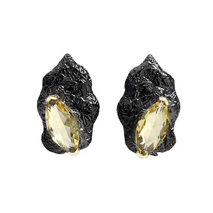 Ensemble de bijoux en or noir italien pour femme
