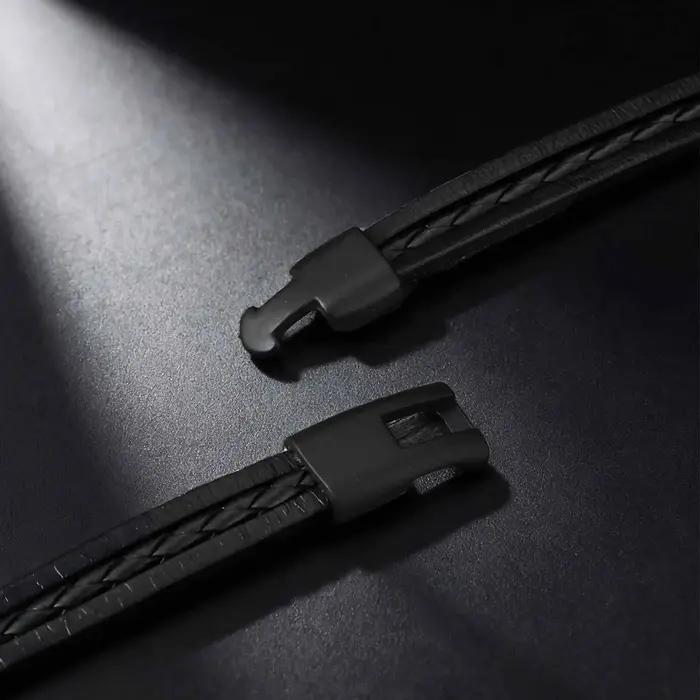 Bracelet en cuir PU avec noms personnalisés